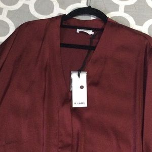 Satin Button Tunic Currant XL The Reset R Label